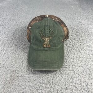 Whitetails Unlimited Realtree Camo Mesh Trucker Hat Green Deer Logo Adjustable
